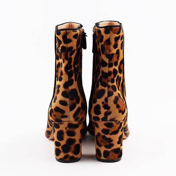 New J.CREW Size 8.5 Pointed-Toe Sadie Boots in Leopard Calf Hair - Picture 6 of 7